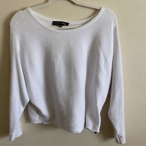 White and black sweater